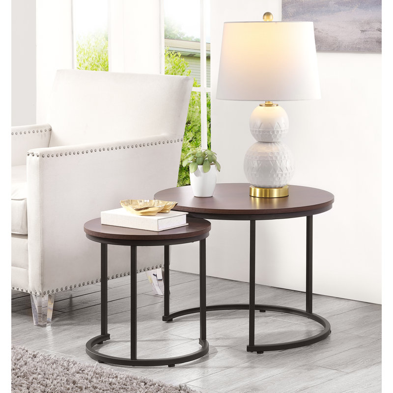 Tables basses 2 pièces Erbe, Noyer