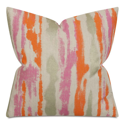 Abstract Linen Reversible Throw Pillow