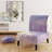 Watercolor Purple Haze I - Modern Upholstered Slipper Chair