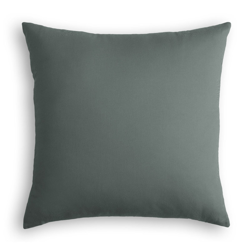 Coussin décoratif en lin , 22 po x 22 po, Gris anthracite