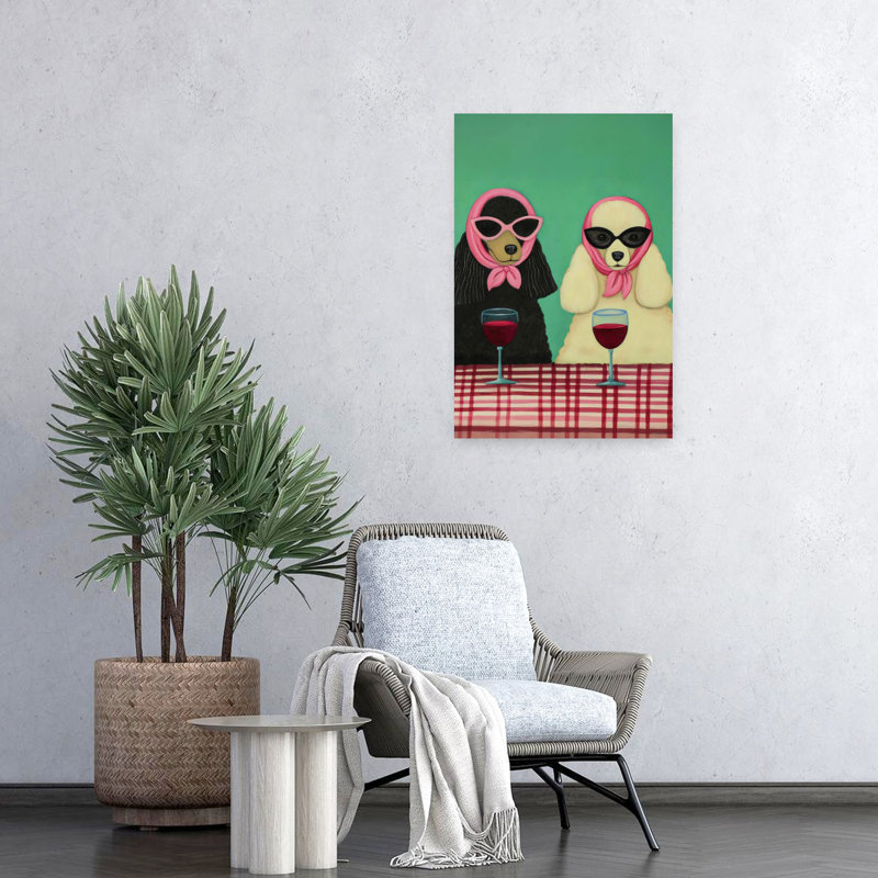 Posh Dogs, art mural contemporain abstrait, H 24 po x l 16 po