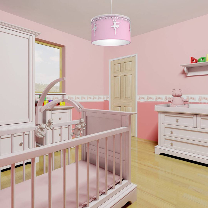 Stali 1 - Light Drum Pendant, Pink