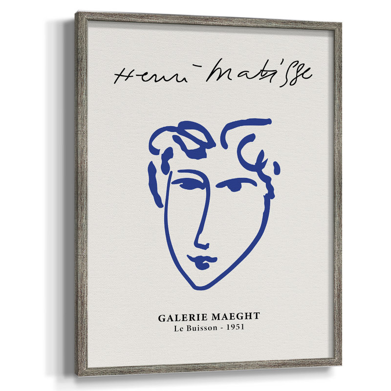 Matisse CVII, reproduction d'art encadrée - bois massif