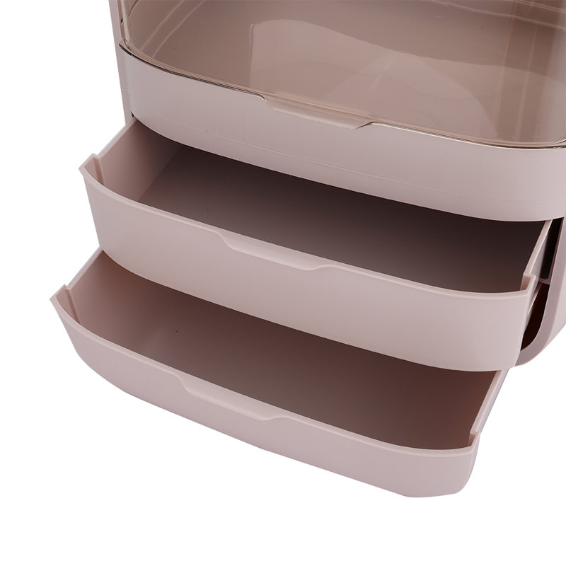 Dashiah Plastic Makeup Organiser, Pink