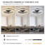 Ventilateur de plafond suspendu moderne noir de 20 po OLONTIC, moteur à courant continu silencieux à 6 vitesses de vent, lumière DEL à intensité variable à 3 niveaux avec télécommande pour le salon de la chambre à coucher