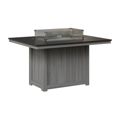 Donoma Rectangular Dining Fire Pit Table