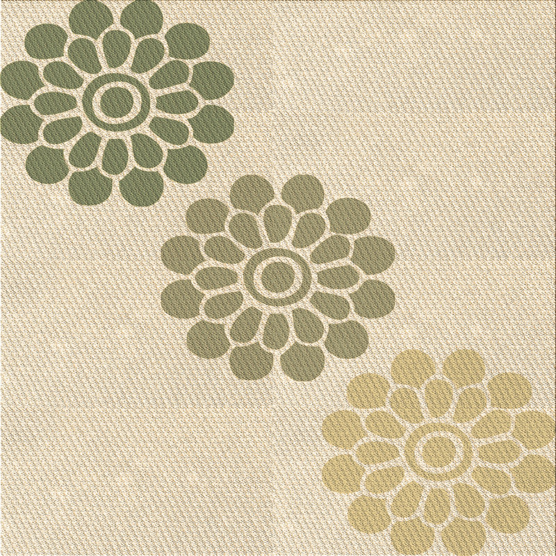 Tapis brun en laine floral Smallwood, Carré 6 pi