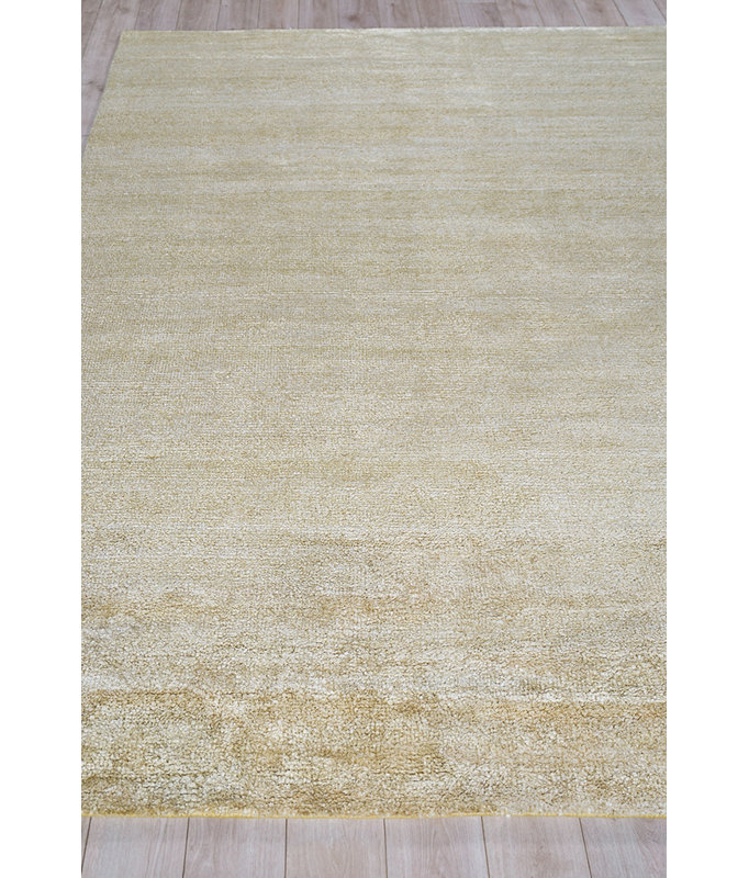 Plush Area Rug in Gold/Gray, Rectangle 10' x 14'