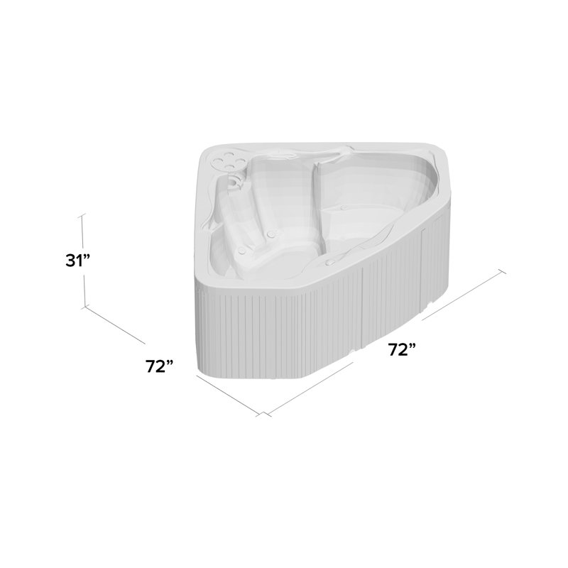 LS300 Plus 3-Person Brown and White Spa with 17 Jets
