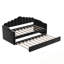 Lit de jour simple en velours rembourré avec couchette et ports de chargement USB-592165695