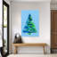 Abstract Christmas Tree Abstract Bold Colorful Christmas Tree Winter Landscape Wall Art Print-1707970939