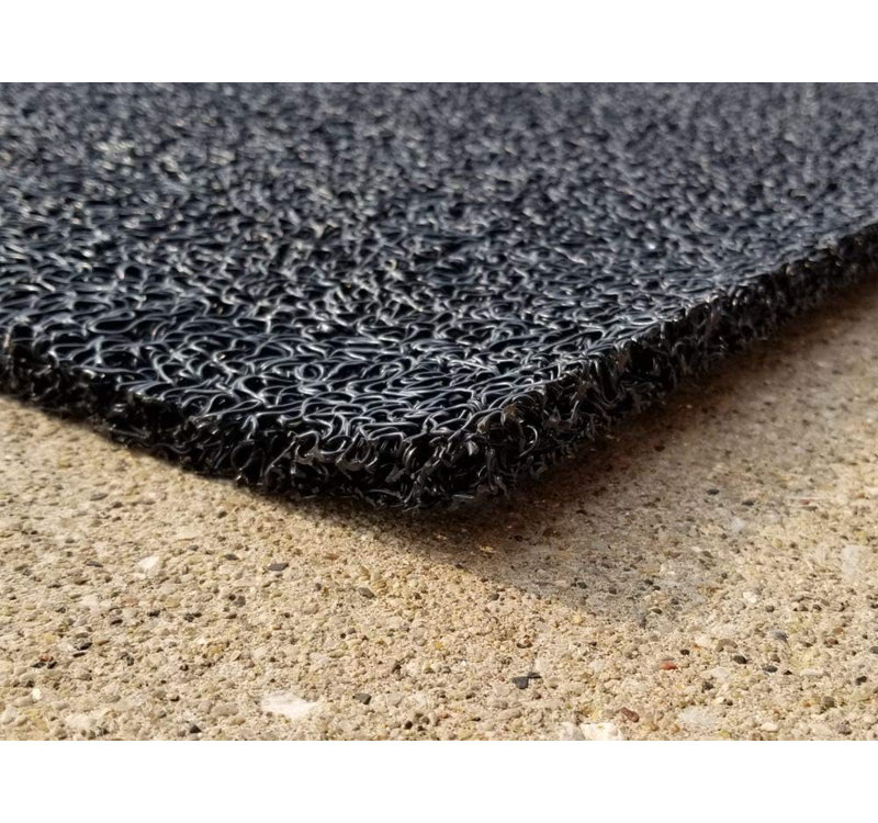 VinLoop Vinyl Spaghetti Drainage Mat for Pool, Bathroom, Locker Room, Shower, Simple - L 84 po x l 36 po, Noir