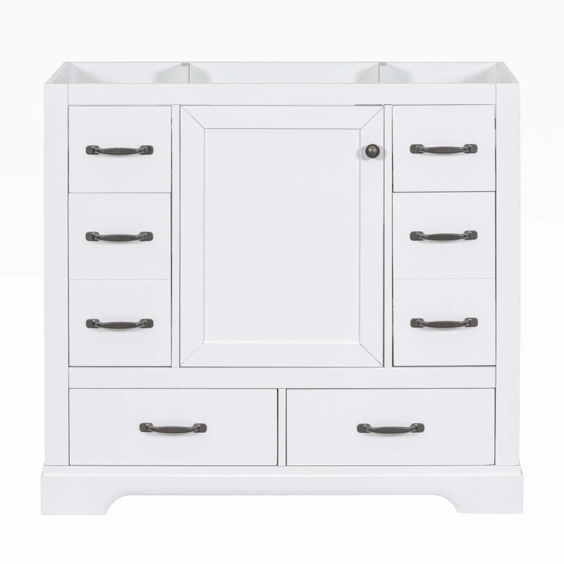 Base de meuble-lavabo simple 35,5 po seulement en bleu