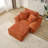 Compression Corduroy Chaise Lounge Chair with Ottoman for Added Comfort, No Assembly-496329427