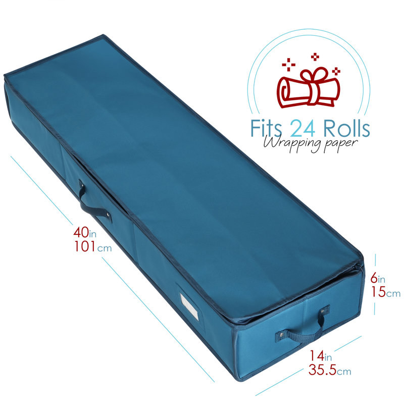 Rangement pour papier cadeau de Noël, Bleu