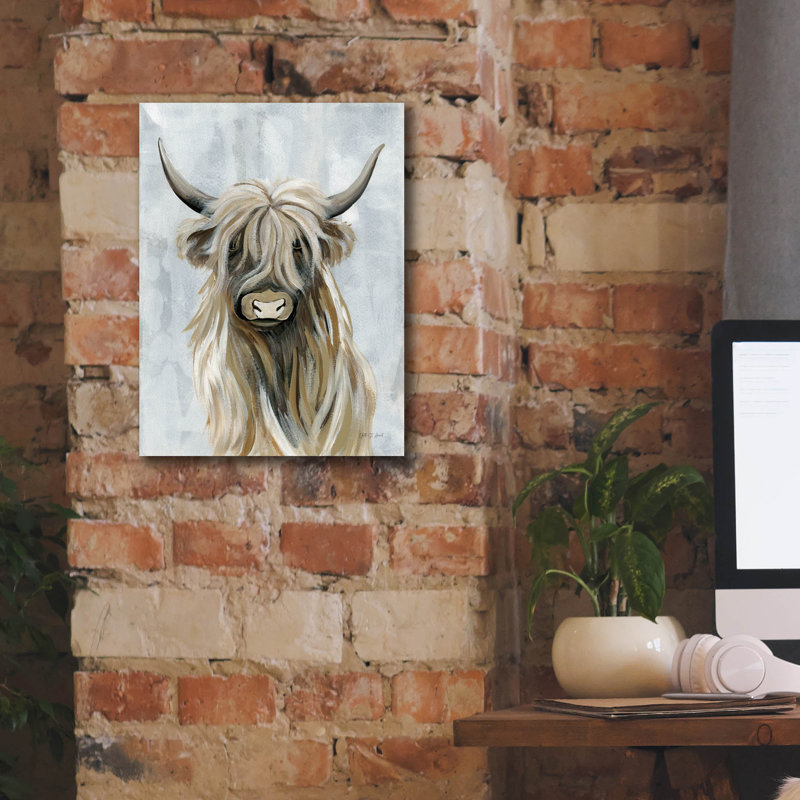 'Beautiful Bovine' by Yvette St. Amant Canvas Wall Art, 16" H x 12" W x 0.75" D