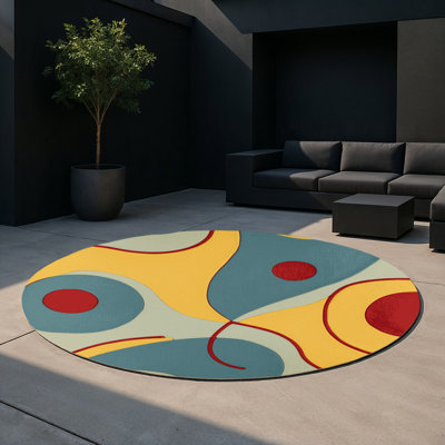 Tapis intérieur et extérieur Retro Loop