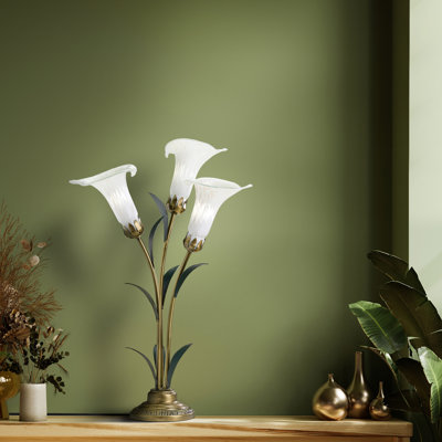 23.5"H Hand Blown Glass 3 Calla Lily Uplight Accent Lamp - 