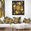 Symmetrical Golden Flower - Floral Printed Pillow-30727917-30727911