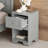 Elegant Design Nightstand with Drawer and Open Shelf for Bedroom, Retro Style Bedside Table with Classic Design and Metal Handle-1699159584