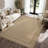 Geometric Bordered Indoor/Outdoor Area Rug In Warm Beige, UV-Resistant Easy-Clean Shed-Resistant Patio Rug For Deck, Porch & Dining Room-1851682071