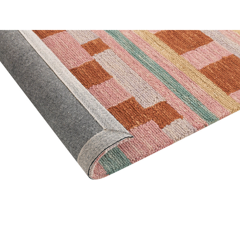 Varonique Geometric Wool Hand Woven Area Rug, Rectangle 200 x 200cm