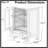 Single Glass Door Buffet Cabinet with Antique Bell Handle - White Kitchen & Living Room Storage Sideboard
