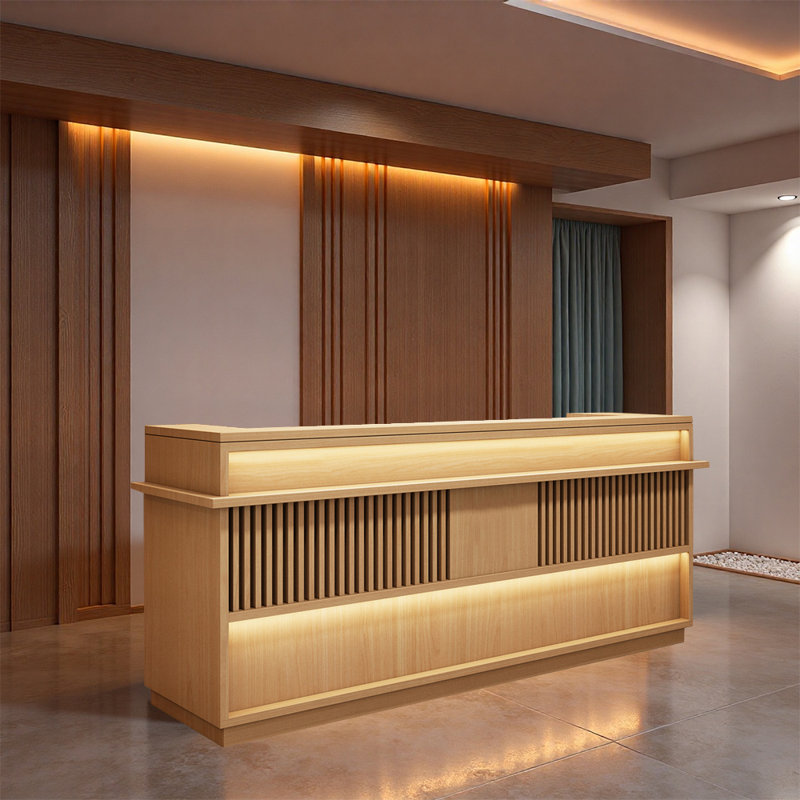 Comptoir de caisse Modern Modern Elegant, Bois naturel