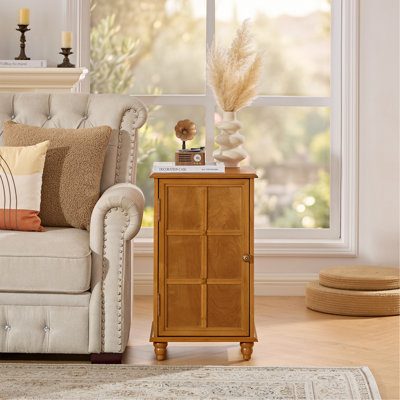 Armoire de plancher moderne de 27 po de hauteur, armoire à serviettes, armoire de rangement rétro avec portes et tablette réglable, console d'appoint pour l'entrée, le couloir, le salon, la cuisine, la salle de bain et le garage