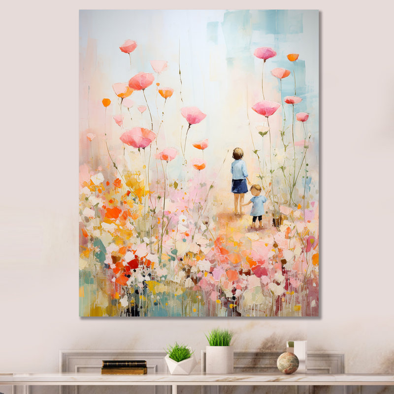 Art sur toile Whimsical Kids floral Haven II - Children, H 20 po x l 12 po x P 1 po, Toile tendue