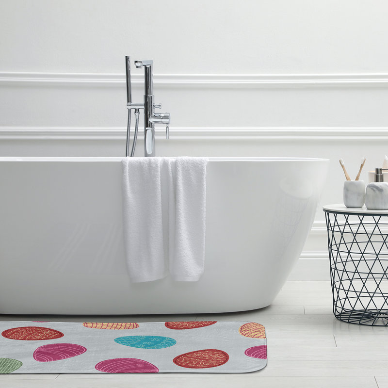 Tapis de bain, L 17 po x L 24 po, Gris