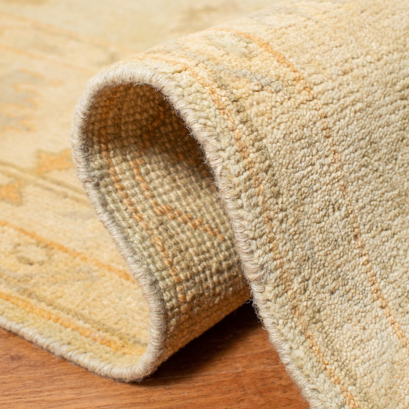 Langford Wool Oriental Area Rug in Brown/Beige, Runner 2'6" x 10'