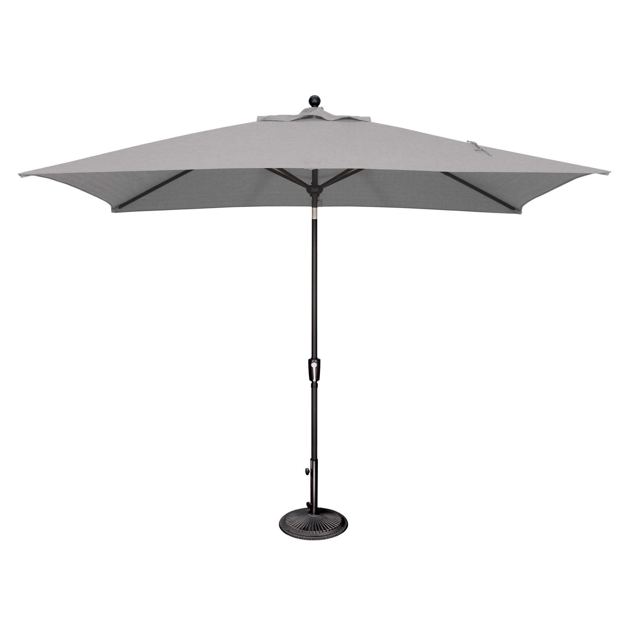 Launceston 78'' Outdoor Umbrella, Gray Solefin, Black