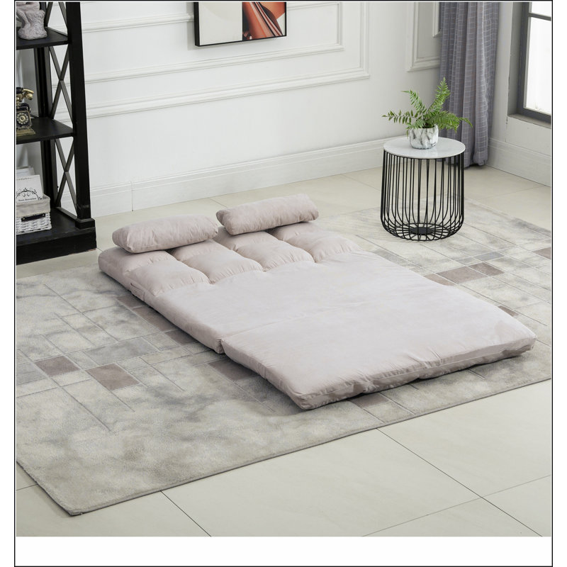 Canapé convertible HOMcom, canapé-lit pliant, chaise longue d'invité avec 2 coussins, dossier réglable et appui-tête