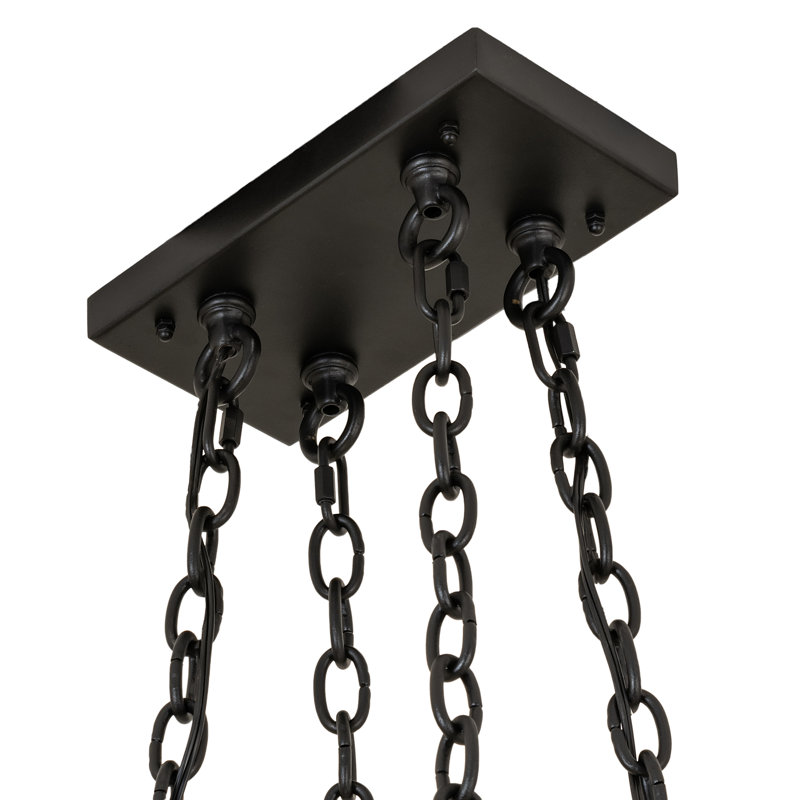 Rustic Lodge 8 - Light LED Chandelier