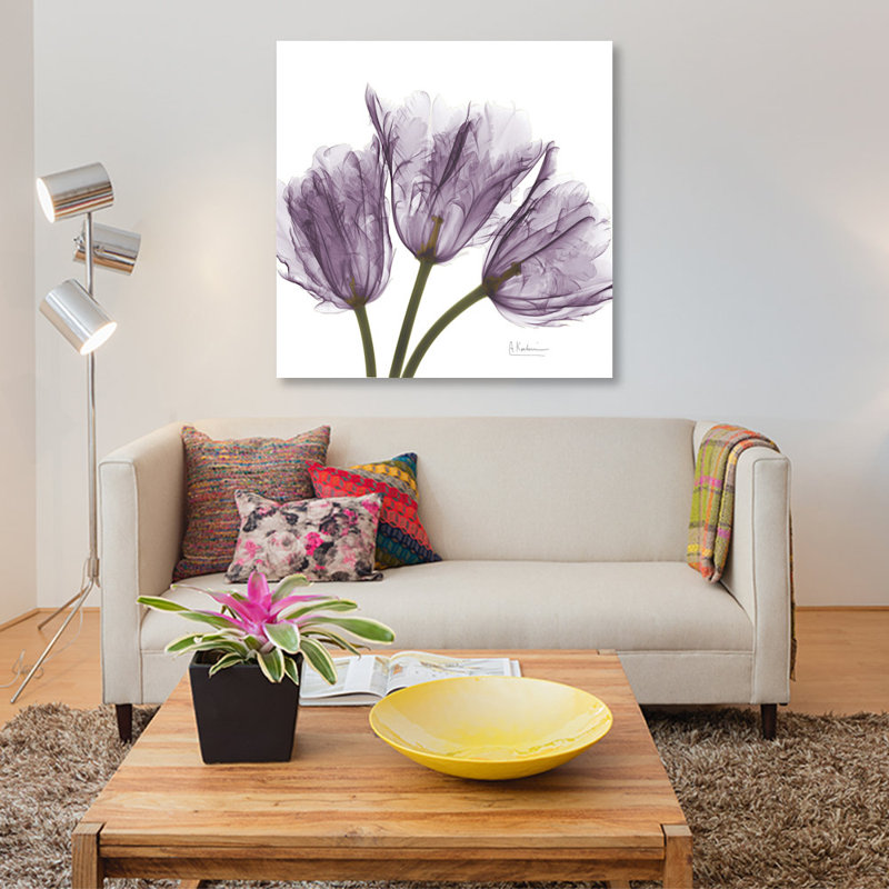 «Tulips III», impression sur toile, H 48 po x l 48 po x P 1,5 po, Toile tendue, Pas de tapis