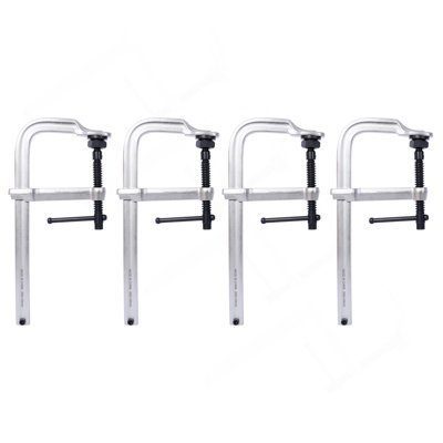 Heavy-Duty F-Clamp,Removable Swivel Pad, Deep Throat F Clamp 5-1/2", Heavy Duty Bar Clamp For Welding,12"X5 1/2" ,4 Pcs Pack