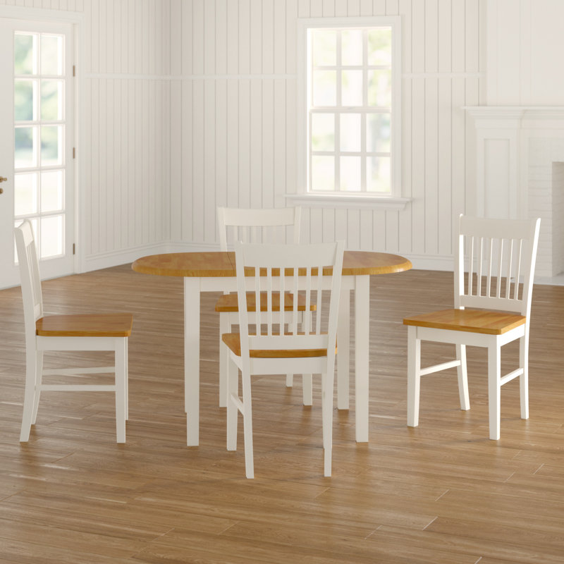 Cardona 4 -Person Rubberwood Solid Wood Dining Set