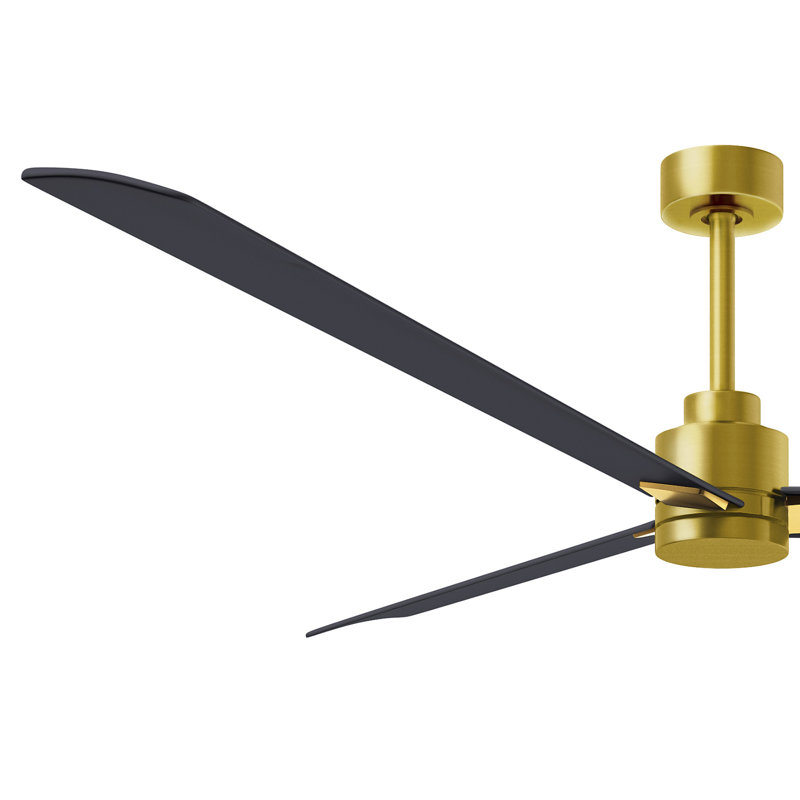 Alessandra 72'' Ceiling Fan, Brushed Brass, Matte Black
