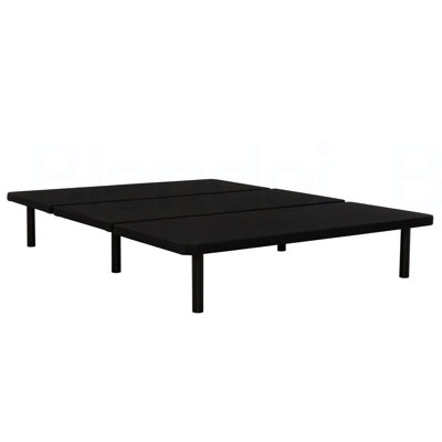 Bedroom Furniture Twin-Size Upholstered Platform Bed Base, Metal Bed Frame, Black