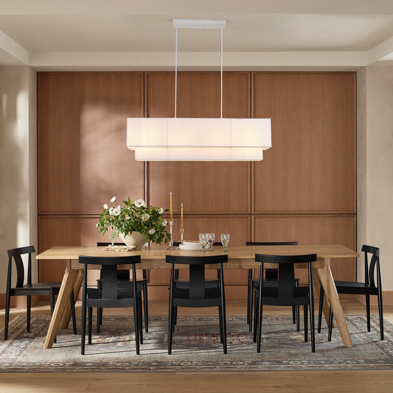 Luminaire suspendu à 3 ampoules blanc mat à couvercle à intensité variable