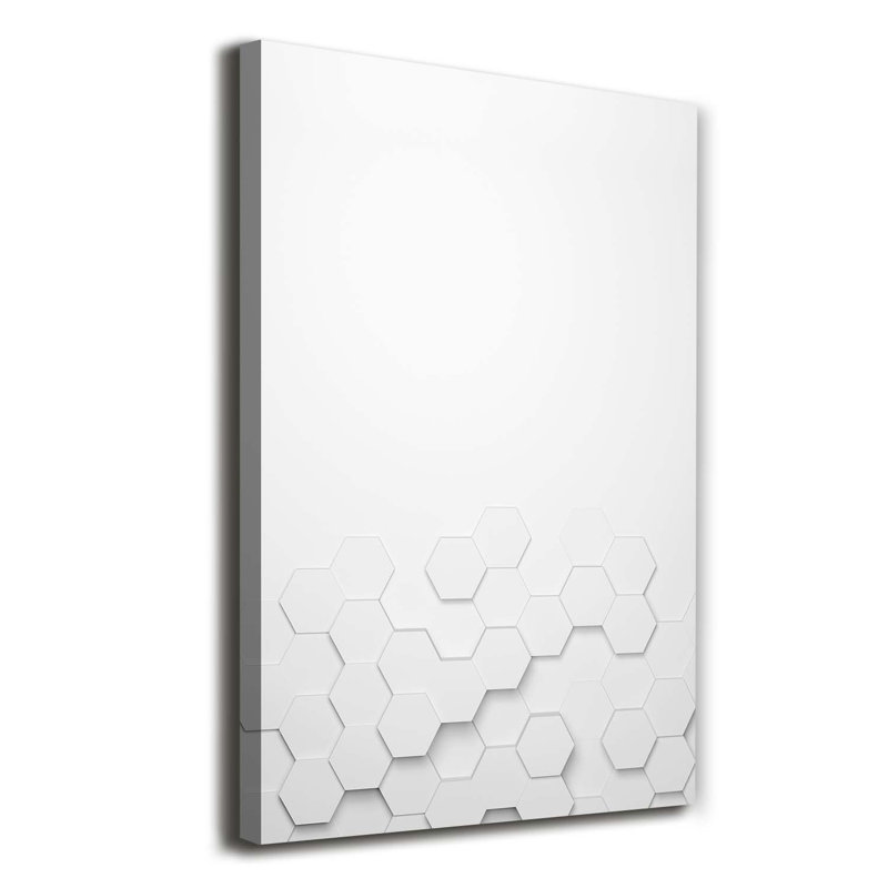 Hexagons Background - Wrapped Canvas Print