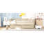 Lit de jour double en bois avec deux tiroirs - Structure en matériau, fonction d'économie d'espace, multifonctionnel pour la chambre à coucher, pièce d'assemblage simple naturelle et espace de construction Utilisation de rangement supplémentaire facile à assembler-217286513-217286476