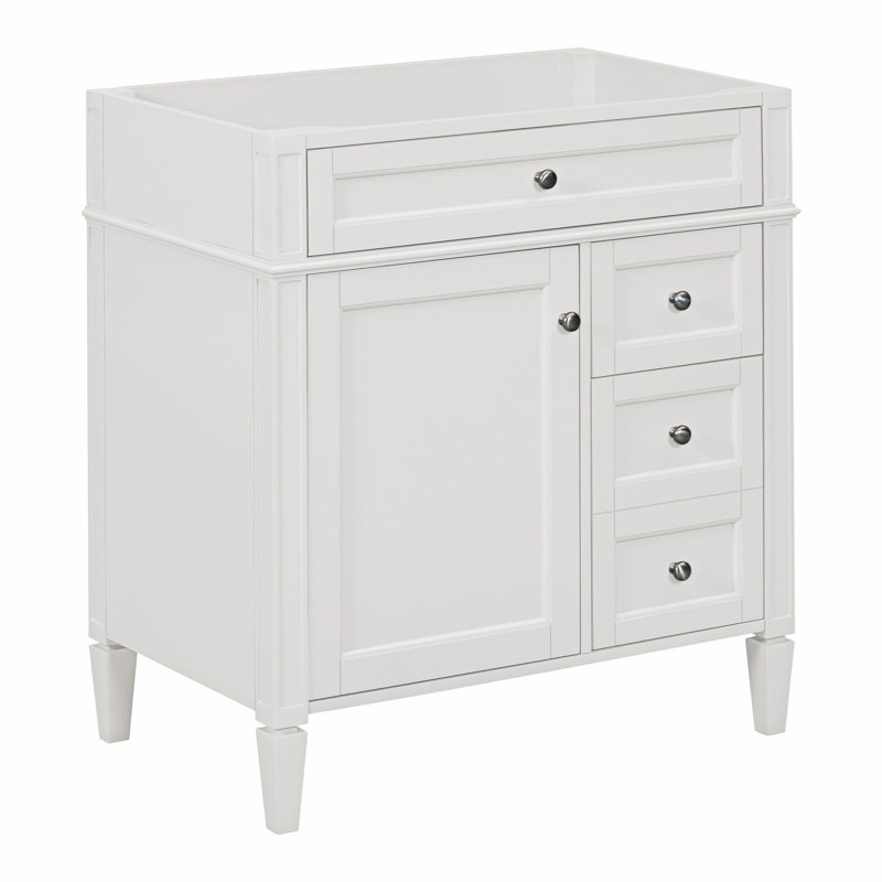 29.30'' Single Bathroom Vanity Base Only, White