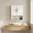 19" Wall Mounted Bathroom Cabinet, Wall Storage With Adjustable Shelves And Dual Door-4094087