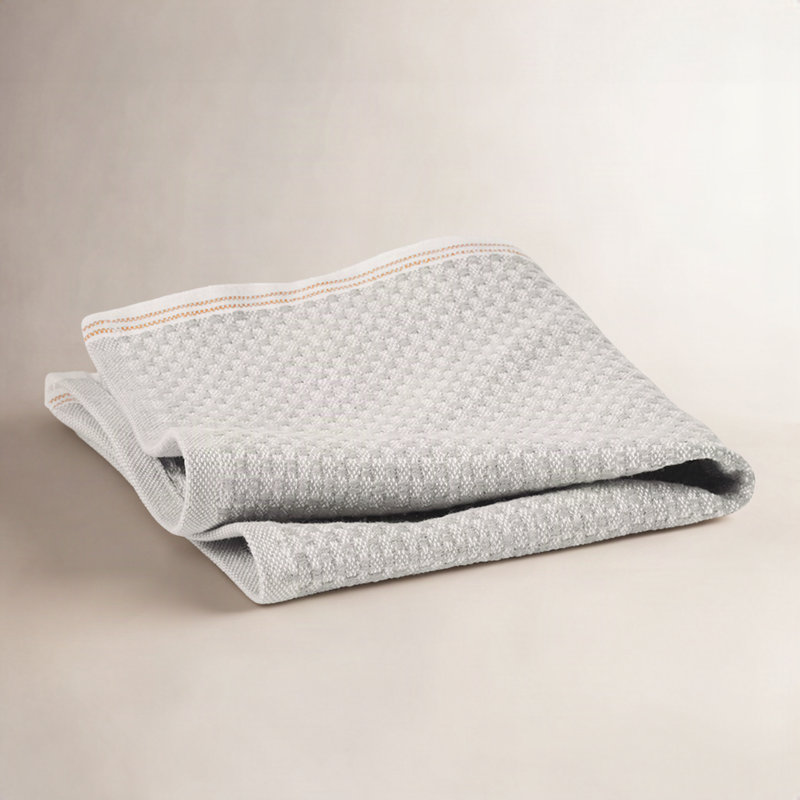 Ensemble de serviettes méditerranéen biologique, Étain intense / mandarine, Ensemble 6 serviettes de bain