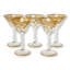Art Deco Gold Embellished Cocktail Coupes
