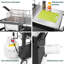 Chariot de gril extérieur mobile OuterMust avec friteuse au propane intégrée de 85 000 BTU et armoire de rangement, îlot de cuisine multifonctionnel en acier inoxydable conçu pour les barbecues, la cour, le patio et le camping