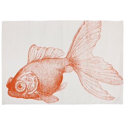 Tapis pour salle de bain un poisson rouge Dangelo