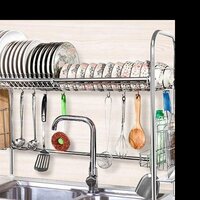 NEX Single Layer Stainless Steel Dish Rack Haitral Finish: Silver, Size: 24.5 H x 33.3 W x 11.3 D